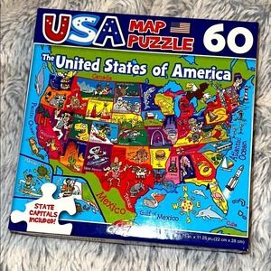 Cra-Z-Art USA Map Puzzle 60 Piece United States Geography Educational Jigsaw